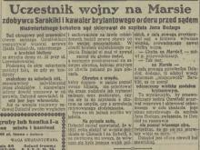Uczestnik wojny na Marsie. 1925