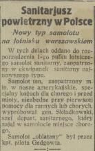 Sanitariusz powietrzny, 1925