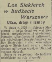 Los Siekierek w budżecie