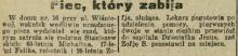 Piec który zabija, 1925