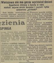 Śmieci do glinianek, 1926