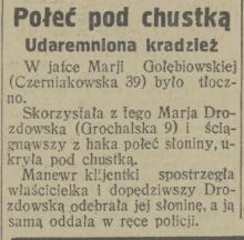 Kradzież słoniny, 1926