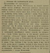 Tramwajarze dla biednych, 1926
