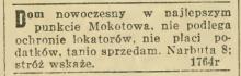 Nie płaci podatków, 1926