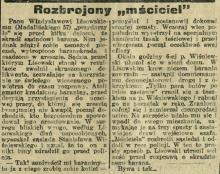 Kradzież barana. Sąsiedzkie porachunki. Madalińskiego 57. 1926.