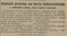 Wybuch granatu, 1926