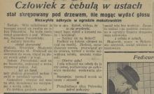 Z cebulą w ustach, 1926