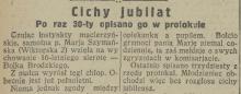 Jubilat z Wiktorskiej, 1926