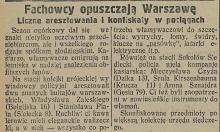 Fachowcy opuszczają Warszawę, 1926