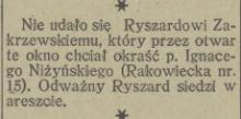 Próba kradzieży, 1926