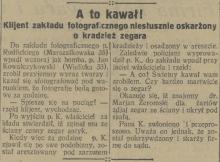 Przygoda z zegarem, 1926