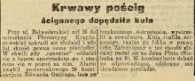Krwawy pościg, 1927