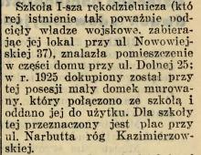 I rękodzielnicza, 1927