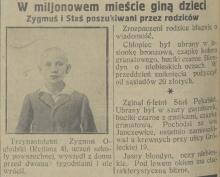 Giną dzieci, 1927