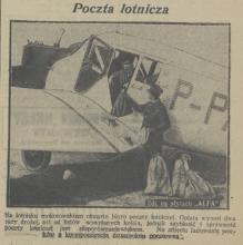 Poczta lotnicza, 1927