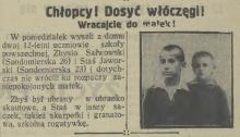 Wracajcie do matek, 1927