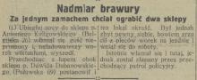Nadmiar brawury, 1927
