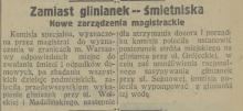 Po gliniance wysypisko, 1927