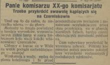 Harce wyrostków, 1927