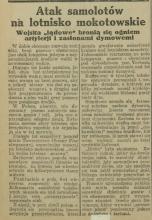 Atak na lotnisko, 1927