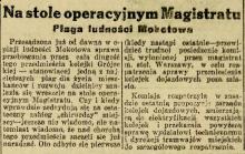 Na stole Magistratu, 1927