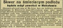 Na śmiecianym podlożu, 1927