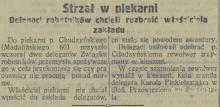 Strzał w piekarni, 1927