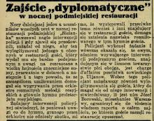 Zajście dyplomatyczne, 1927