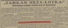 Zabiłam męża, 1927