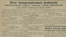 Zew tęsknoty, 1928