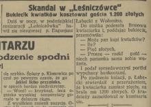 Skandal w Leśniczówce, 1928