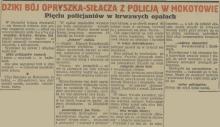 Dziki bój opryszka, 1928