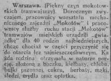 Gwiazdka tramwajarzy. Dobroczynność. 1928.