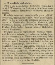 Wzorowa dzielnica, 1929