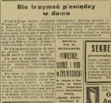 Kradzież pieniędzy z pieca. 1929,
