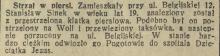 Strzał w piersi, 1929