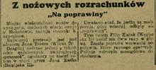 Rozrachunki nożowe między właścicielami wozów do wynajęcia. 1929.