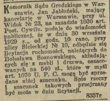 Meble i drzewo, 1929