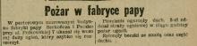 Pożar w fabryce papy, 1929
