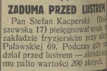 Zaduma przed lustrem, 1929