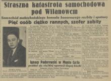 Straszna katastrofa, 1930