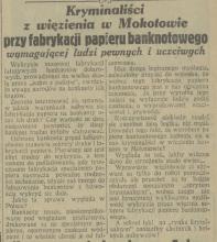 Kryminaliści fabrykują, 1930