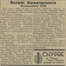 Stowarzyszenie wychowańców, 1930