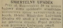 Śmiertelny upadek, 1930