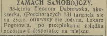 Zamach samobójczy,  1930
