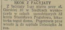 Skok z facyjaty, 1930