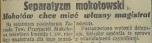 Separatyzm mokotowski, 1930