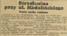 Strzelanina przy Madalińskiego. Awantury rodzinne. 1930.