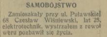 Samobójstwo, 1930