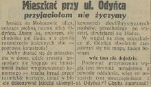 Mieszkać przy Odyńca, 1930